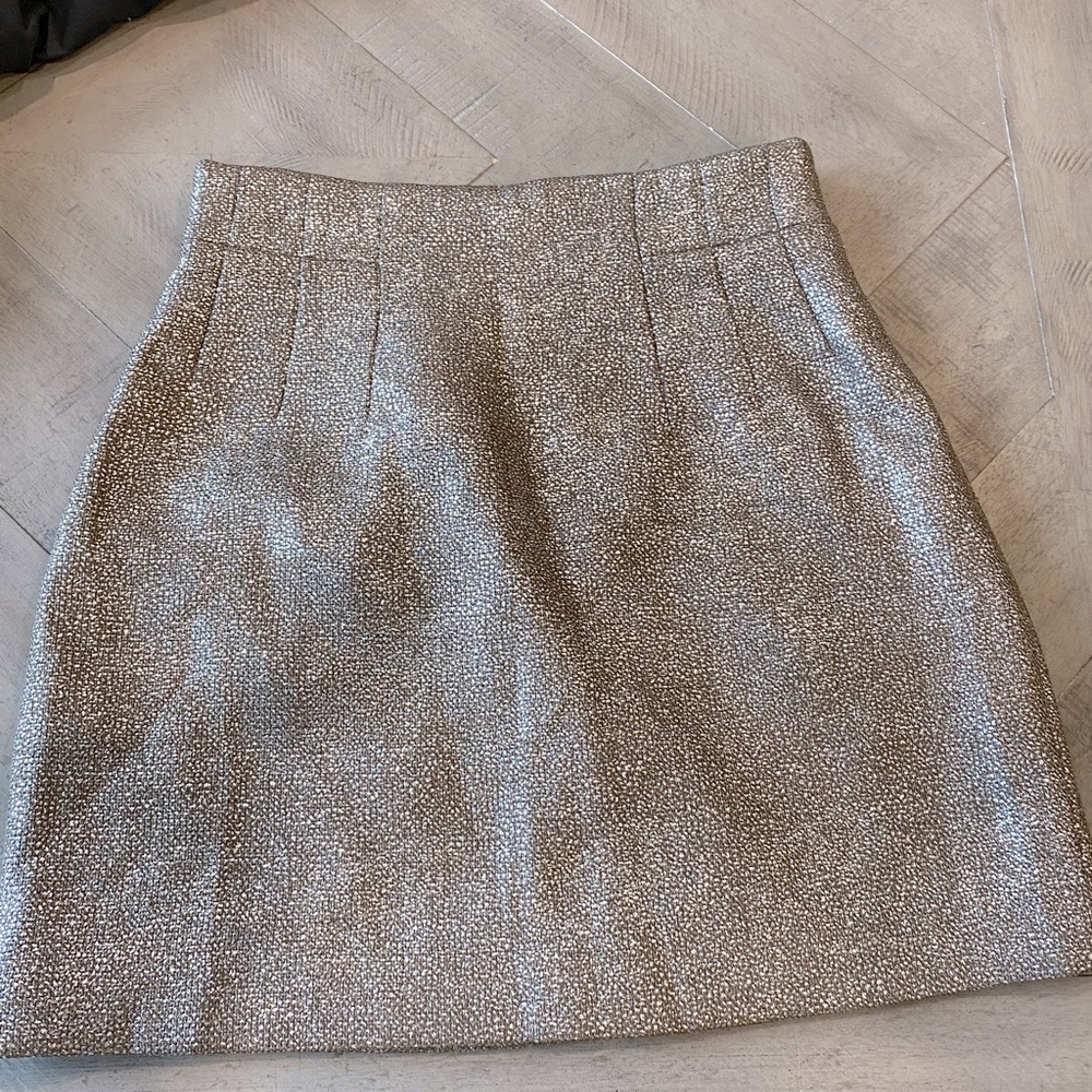 H&M Gold Mini Skirt